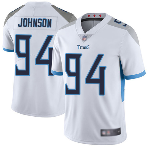 Tennessee Titans Limited White Men Austin Johnson Road Jersey NFL Football 94 Vapor Untouchable